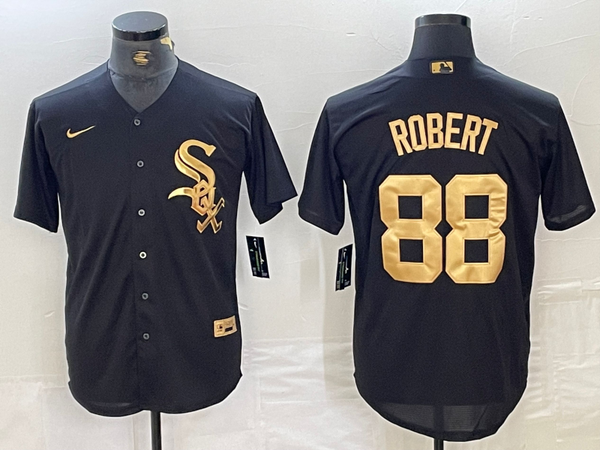 Men's Chicago White Sox Luis Robert Jr. #88 Black Replica Team Jersey