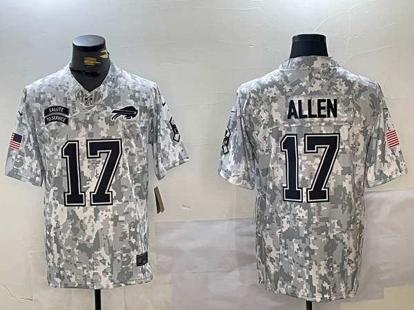 Men's Buffalo Bills Josh Allen #17 Arctic Camo 2024 Salute to Service Limited Jersey