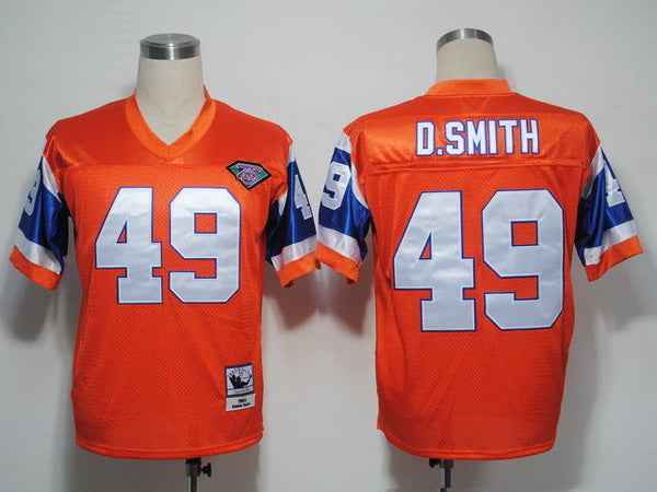 Men's Denver Broncos Dennis Smith Mitchell & Ness Orange Legacy Replica Jersey