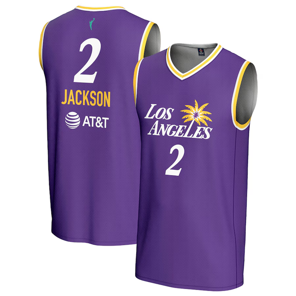 Men's Los Angeles Sparks Rickea Jackson #2 Purple Player Jersey