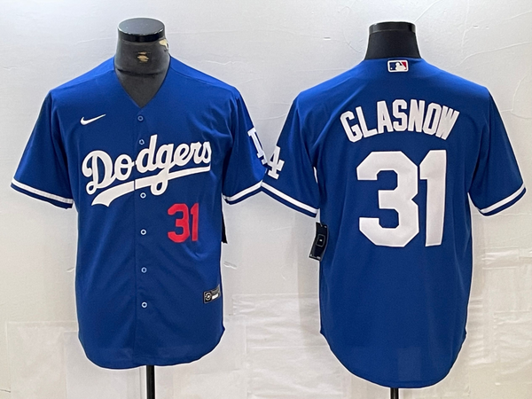 Men's Los Angeles Dodgers Tyler Glasnow #31 Blue Replica Game Jersey