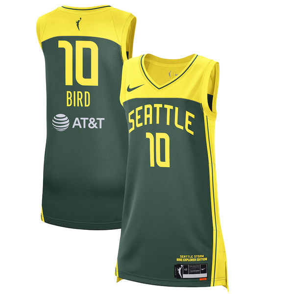 Men's Seattle Storm Sue Bird #10 Green Explorer Edition Victory Jersey