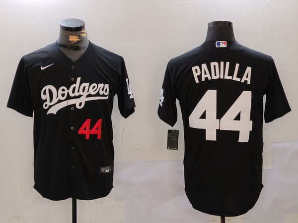 Men's Los Angeles Dodgers Vicente Padilla #44 Black Replica Player Jersey