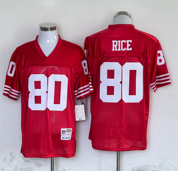 Men's San Francisco 49ers Jerry Rice Mitchell & Ness Scarlet Legacy Replica Player Jersey