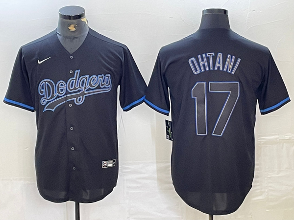 Men's Los Angeles Dodgers Shohei Ohtani #17 Black Replica Team Jersey