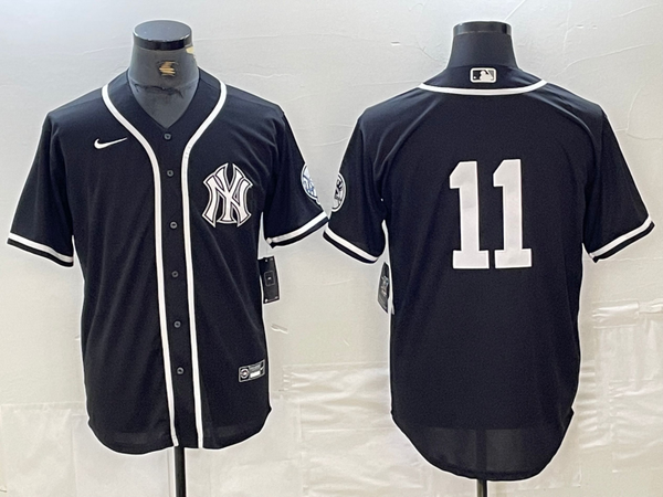 Men's New York Yankees Anthony Volpe #11 Black Limited Name Jersey