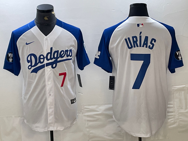 Men's Los Angeles Dodgers Julio Urias #7 White Limited Game Jersey