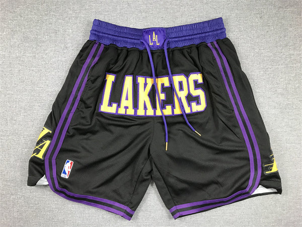 Men's Los Angeles Lakers Black 2023/24 Pocket Shorts City Edition