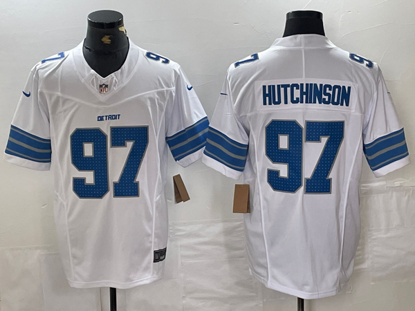 Men's Detroit Lions Aidan Hutchinson #97 White Vapor F.U.S.E. Limited Jersey