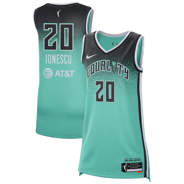 Men's New York Liberty Sabrina Ionescu #20 Mint Rebel Edition Victory Player Jersey