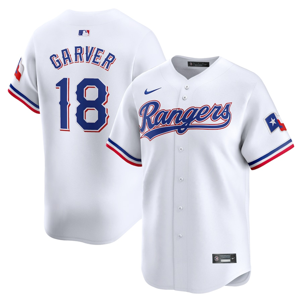 Men's Texas Rangers Mitch Garver #18 White Home Limited Player Jersey