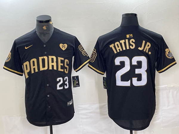 Men's San Diego Padres Fernando Tatis Jr. #23 Black Limited Player Jersey