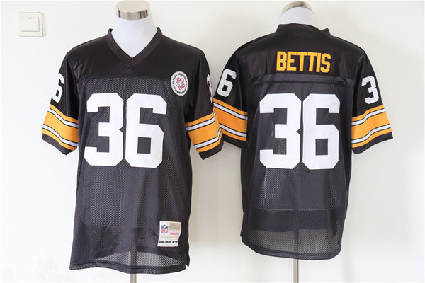 Men's Pittsburgh Steelers Jerome Bettis Mitchell & Ness Black Legacy Replica Jersey