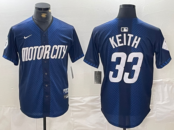 Men's Detroit Tigers Colt Keith #33 Navy 2024 City Connect Limited Jersey