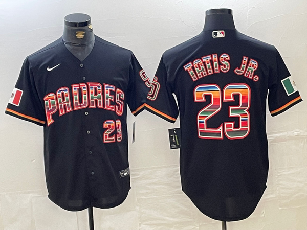 Men's San Diego Padres Fernando Tatis Jr. Black Replica Player Jersey