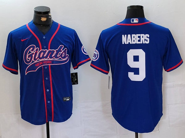 Men's New York Giants Malik Nabers #9 Royal Game Jersey