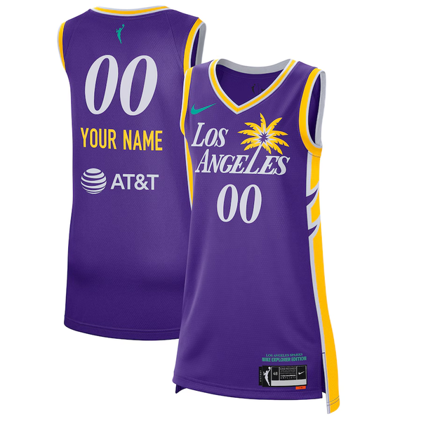 Men's Los Angeles Sparks Purple 2021 Explorer Edition Victory Custom Jersey