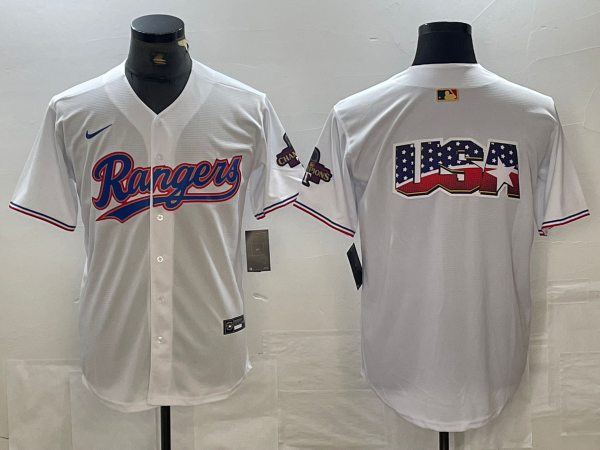 Men's Texas Rangers White 2024 Gold Collection Limited Jersey