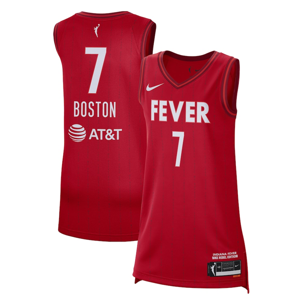 Men's Indiana Fever Aliyah Boston #7 Red Rebel Edition Player Jersey