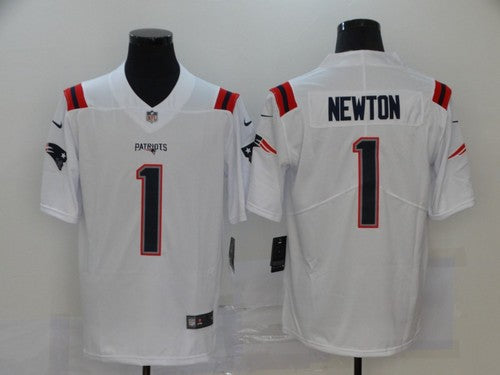 Men's New England Patriots #1 Cam Newton Stitched Jersey Limited 2020 White