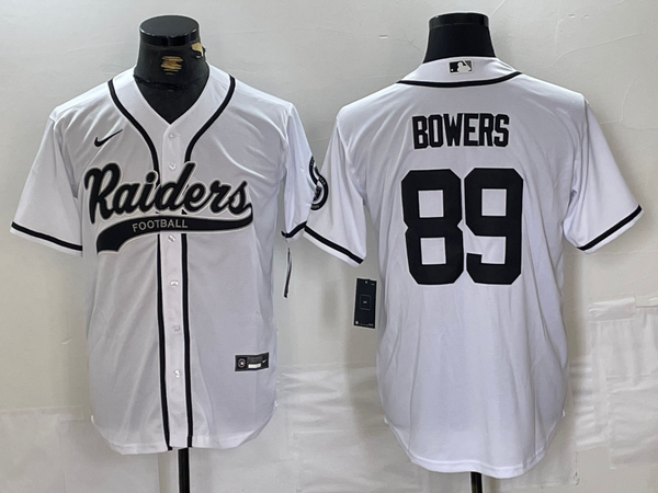 Men's Las Vegas Raiders Brock Bowers #89 White Game Jersey