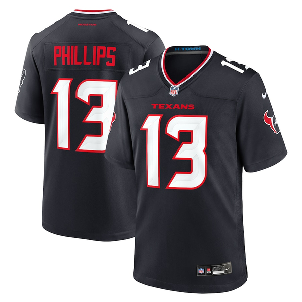 Men's Houston Texans DelShawn Phillips #13 Navy Team Game Jersey