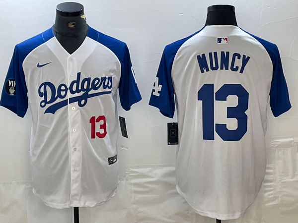 Men's Los Angeles Dodgers Max Muncy #13 White Limited Game Jersey