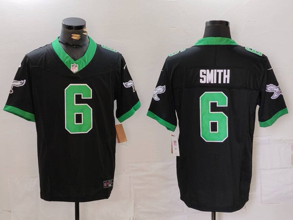 Men's Philadelphia Eagles DeVonta Smith #6 Black Alternate Game Jersey