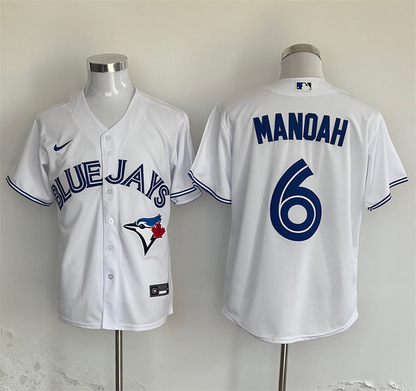 Men's Toronto Blue Jays Alek Manoah #6 White Home Limited Player Jersey