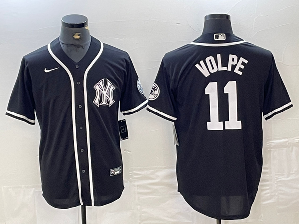 Men's New York Yankees Anthony Volpe #11 Black Limited Jersey