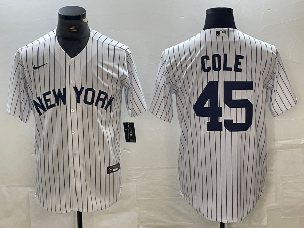 Men's New York Yankees Gerrit Cole #45 White Limited Jersey