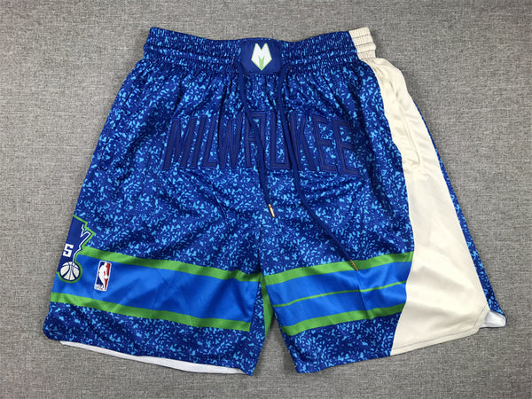 Men's Milwaukee Bucks Blue 2023/24 Pocket Shorts City Edition