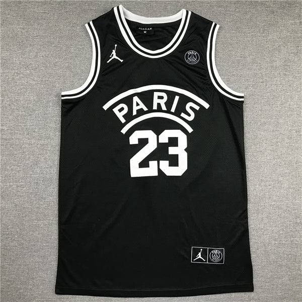 Men's Paris Saint Germain Jordan #23 Black Basketball Jersey