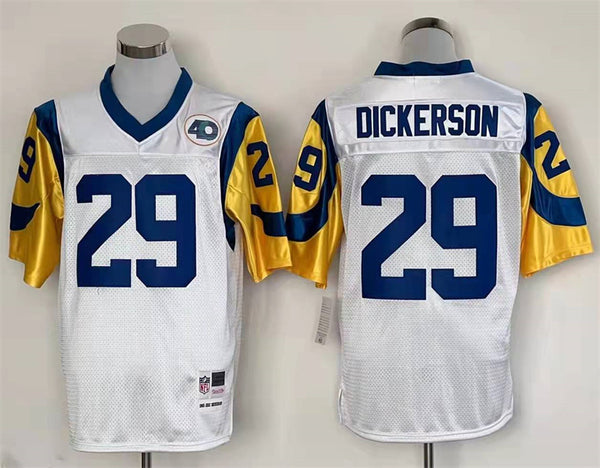 Men's San Louis Rams Eric Dickerson Mitchell & Ness White Legacy Replica Jersey