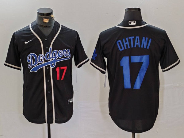 Men's Los Angeles Dodgers Shohei Ohtani #17 Black Game Player Jersey