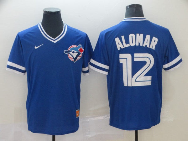 Men's Toronto Blue Jays Roberto Alomar #12 Blue Replica Player Jersey