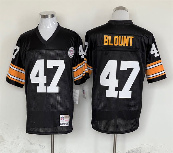 Men's Pittsburgh Steelers Mel Blount Mitchell & Ness Black Legacy Replica Jersey