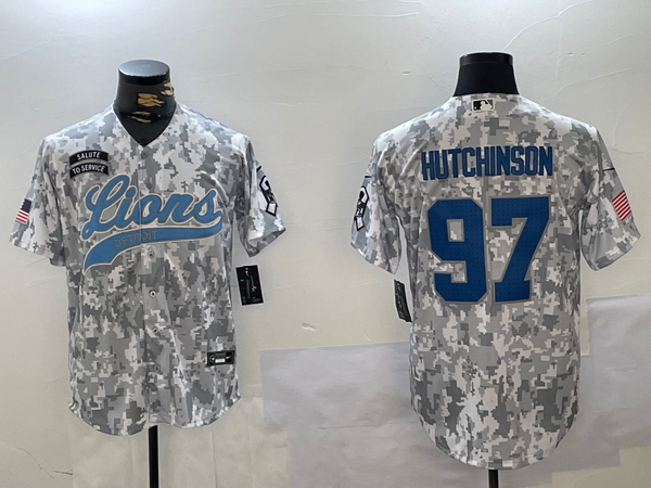 Men's Detroit Lions Aidan Hutchinson #97 Arctic Camo 2024 Salute to Service Player Jersey