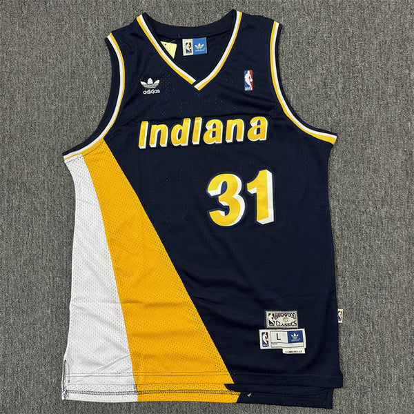 Men's Indiana Pacers Reggie Miller #31 Navy Replica Jersey