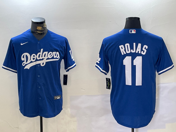 Men's Los Angeles Dodgers Miguel Rojas #11 Blue Replica Game Jersey