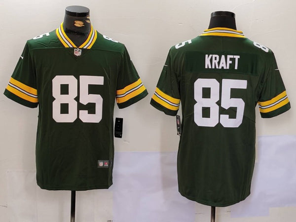 Men's Green Bay Packers Tucker Kraft #85 Green Game Jersey