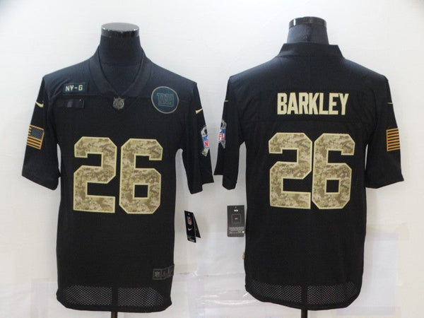 Men's New York Giants #26 Saquon Barkley Black Player Jersey