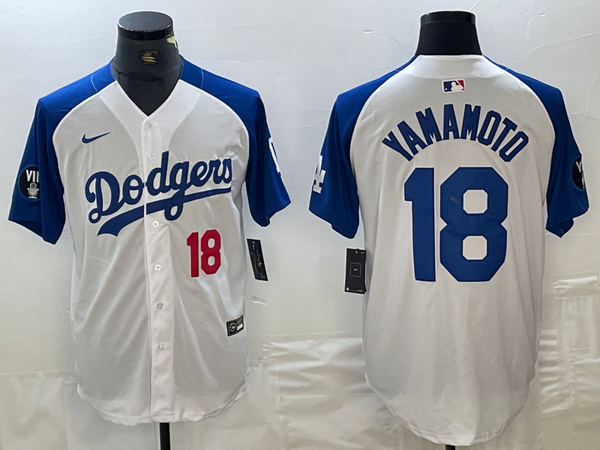 Men's Los Angeles Dodgers Yoshinobu Yamamoto #18 White Authentic Game Jersey