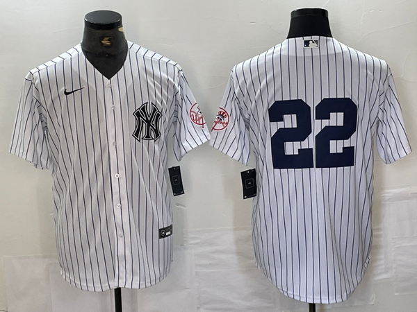 Men's New York Yankees Juan Soto #22 White Limited Name Jersey