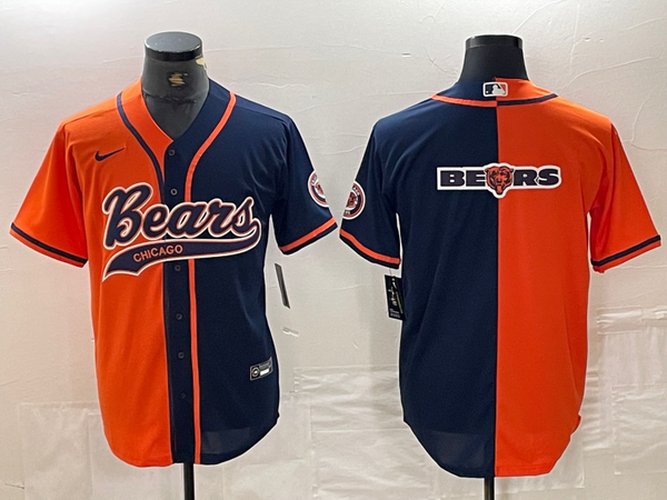 Men's Chicago Bears Orange/Navy Game Jersey Joint Edition