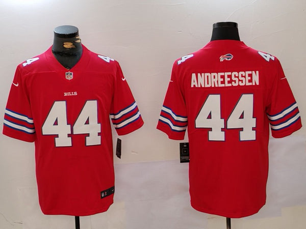 Men's Buffalo Bills Joe Andreessen #44 Red Game Jersey