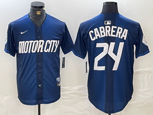 Men's Detroit Tigers Miguel Cabrera #24 Navy 2024 City Connect Limited Jersey