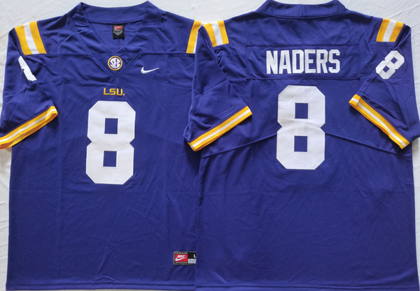 Men's LSU Tigers Malik Nabers #8 Purple Player Game Jersey