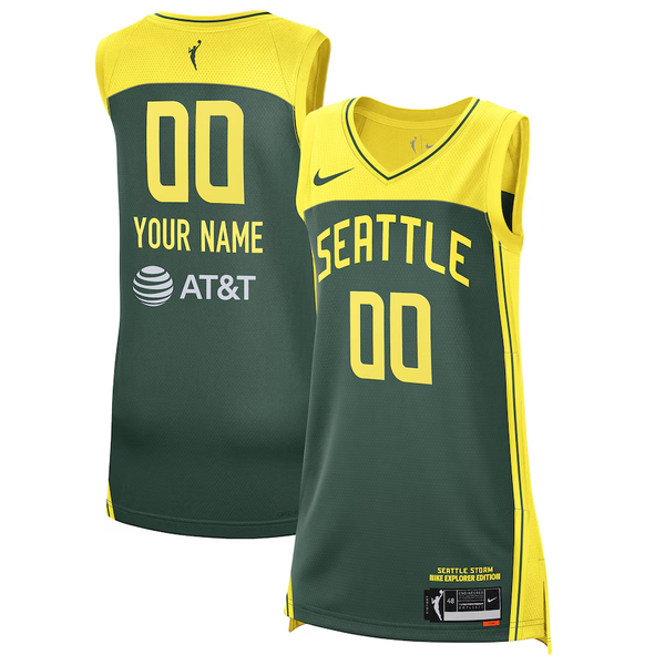 Men's Seattle Storm Green 2021 Explorer Edition Victory Custom Jersey