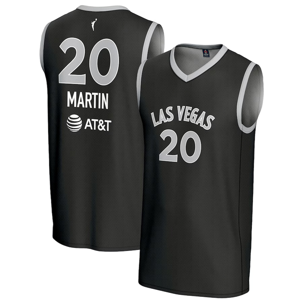 Men's Las Vegas Aces Kate Martin #20 Black Player Jersey